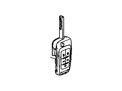 GM 22755323 Key Asm, Dr Lock & Ignition Lock Folding (W/ Remote Control Door Lock Transmitter) (C)