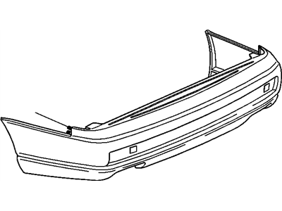 GM 25705023 Rear Bumper Cover *Paint To Mat (Export) *Paint To Mat