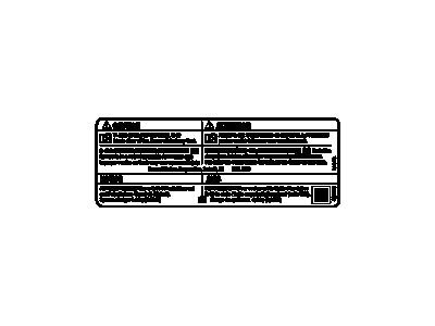 GM 22923740 Label,A/C Refrigerant & Fan Blade Warning