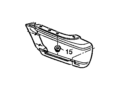 GM 12377095 Extension,Rear Bumper Imp Bar