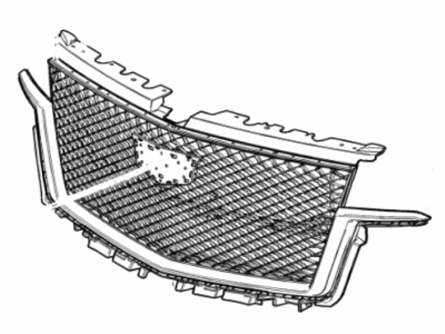 GM 84830318 Grille Assembly, Front Upr *Galvano Silvv