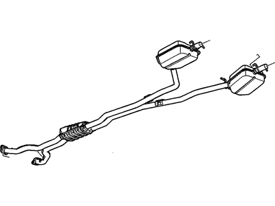 GM 15927182 Exhaust Muffler Assembly (W/ Resonator, Exhaust & Tail Pipe