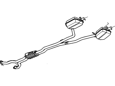 GM 15927181 Exhaust Muffler Assembly (W/ Resonator, Exhaust & Tail Pip*Code 7181