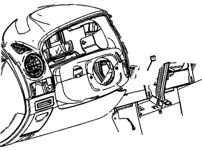 GM 25880041 Retainer,Instrument Panel Lower Trim Pad