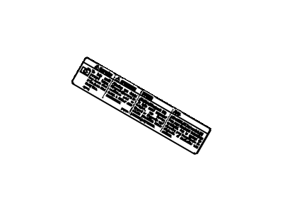 GM 25725854 Label,Inflator Restraint & Multifunction Caution & Notice