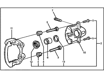 GM 92168573 Caliper Assembly, Rear Brake