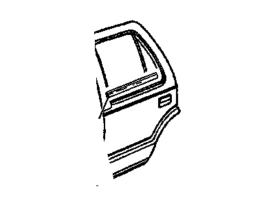 GM 15708559 Weatherstrip,Rear Side Door Window