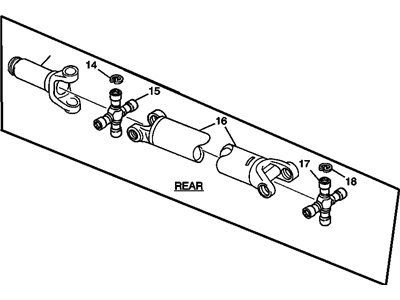 GM 12388950 Rear Axle Propeller Shaft Assembly