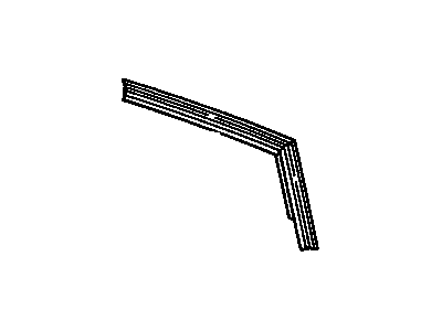 20341707 GM Molding Assembly, Reveal Quarter Window Rear *Black Illustration 1 of 1