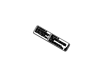 GM 20988812 Label, A/C Refrigerant Charging