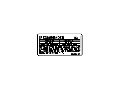 GM 96966802 Label,Tire Pressure