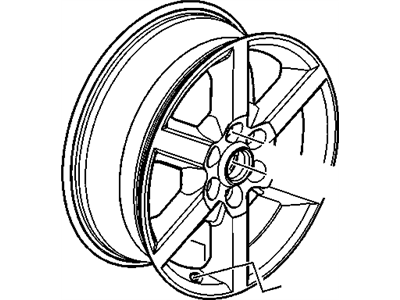 GM 9597516 Wheel Rim, 18X7.5 Aluminum 50Mm Outside 132X6 Bellcrank *Machine Face