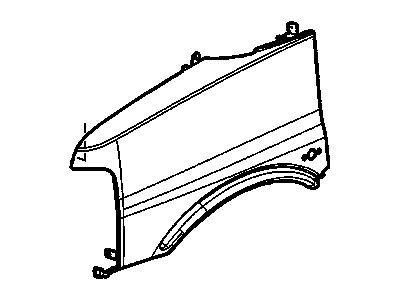 GM 89025252 Fender Asm,Front (LH) (W/O Trn Snl Holes)