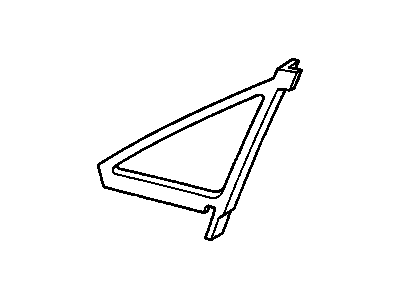 GM 10261099 Molding Assembly, Windshield Pillar Stationary Window Garnish *Black