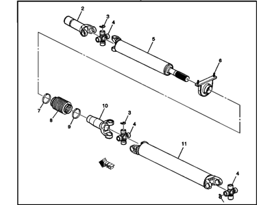 GM 15757024 Shaft Assembly, Front & Rear Propeller