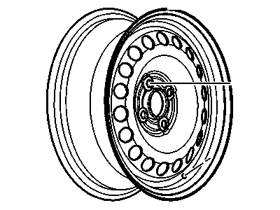 GM 9596346 Wheel Rim, 16X6.0 Aluminum 42Mm Outside 110Mm X 5 Bellcrank *Machine Face