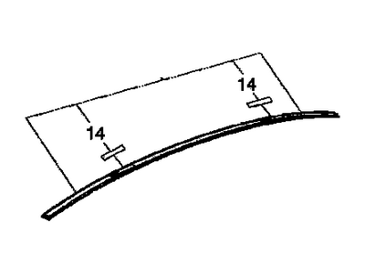 GM 92266373 Molding Assembly, Roof Panel Joint Finish *Pitch Black