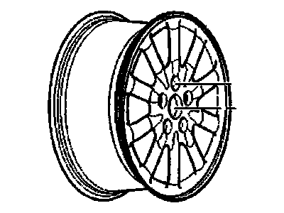 GM 9595325 Wheel Rim, 17X6.5 Aluminum 52Mm Outside 115.0Mm Bellcrank *Sparkle Slvr