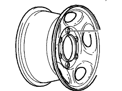 GM 9591622 Wheel Rim Assembly, 18X4 Compact Spare *Black