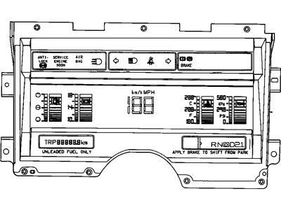 1995 Chevrolet Astro Instrument Cluster - 16215895