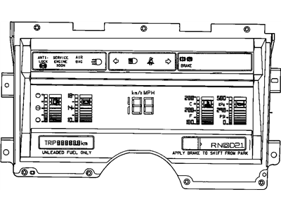 GM 16215895 Instrument Panel Gage CLUSTER