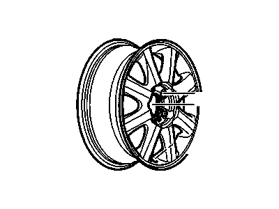 GM 9597212 Wheel Rim, 16X6.5J Aluminum 52Mm Outside 115.0 Bellcrank *Machine Face