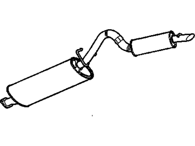 GM 15839173 Exhaust Muffler Assembly (W/ Exhaust Pipe & Tail Pipe)