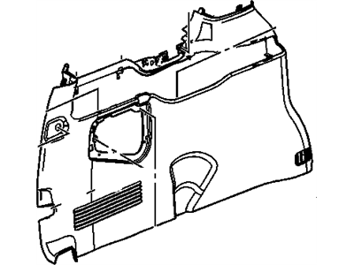 GM 10429738 Panel Assembly, Body Side Rear Trim *Gray