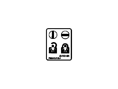 GM 12451193 Label, Child Security Lock Operating Instruction