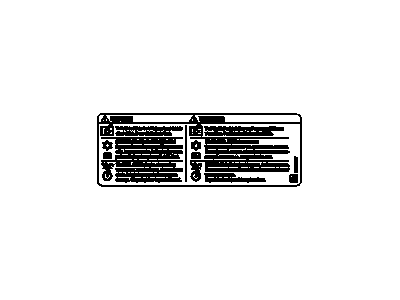 GM 25888499 Label, A/C Refrigerant Charging