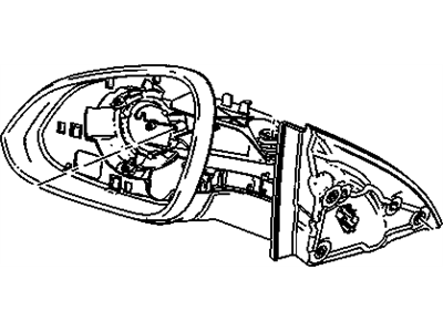 GM 22855373 Mirror Assembly, Outside Rear View *Service Primer