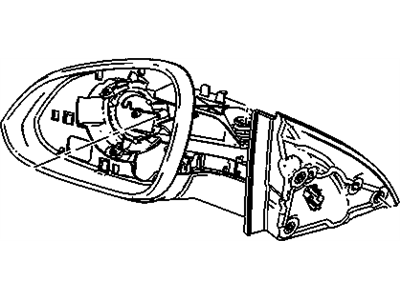 GM 22855374 Mirror Assembly, Outside Rear View *Service Primer