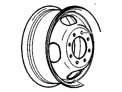 GM 22820200 Wheel Rim Assembly, 16X6.5 Front