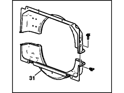 GM 15082815 Shroud Assembly, Engine Coolant Fan 15082815 GM Shroud Assembly, Engine Coolant Fan Illustration 1 of 1