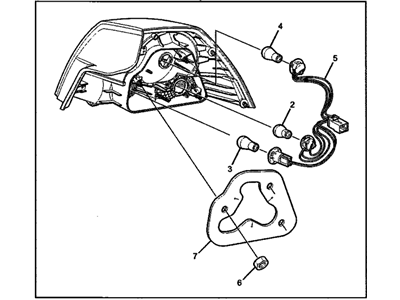 GM 92202361 Lamp,Tail