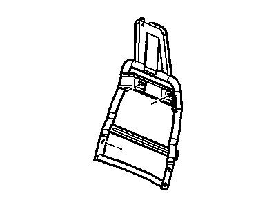 19127843 GM Passenger Seat Back Cushion Frame Illustration 1 of 1