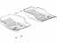 GM 84708356 First-Row Premium All-Weather Floor Liners in Cocoa with Chrome GMC Logo (for Models with Center Console)