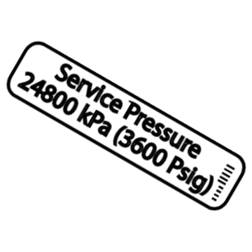 GM 22965003 Label, Cng Tank Service Pressure Information