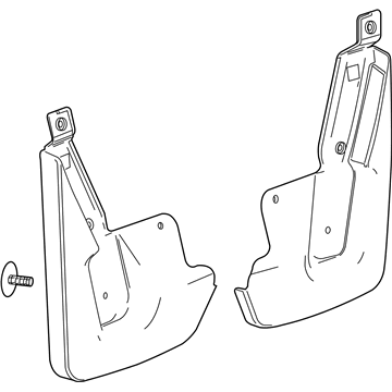 GM 22922765 Guard Pkg, Front Fender Mud *Silver)(Instrument