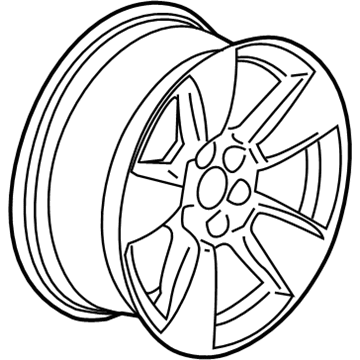 GM 84105762 Wheel Rim, Front & Rear *Black W/Red