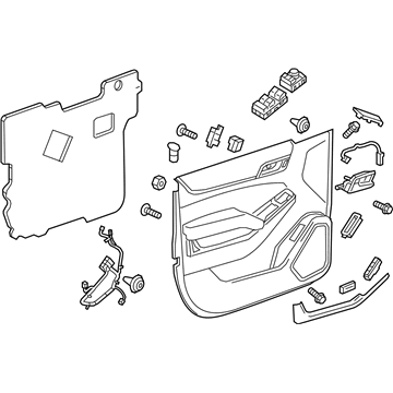 84192405 - Genuine GM Trim Assembly, Front Side Door *Dune