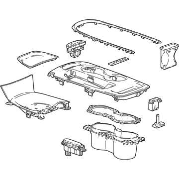 84647983 - Genuine GM Plate Assembly, F/Flr Cnsl Tr *Corsair