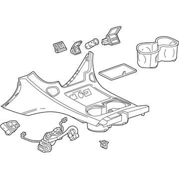 thumbnail image 2 of Genuine Chevrolet Front Floor Console Cup Holder Tray For 2013+ Malibu - OEM P20896248 (Korea) 2 of 2