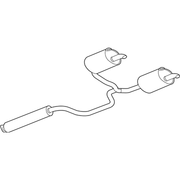 GM 15894106 Exhaust Muffler Assembly (W/ Exhaust Pipe & Tail Pipe)