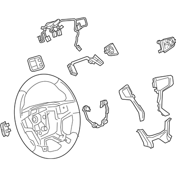 GM 84092367 Steering Wheel Assembly *Cocoa