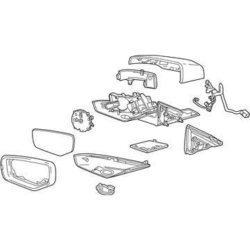 84348231 - Genuine GM Mirror Kit, Outside Rear View