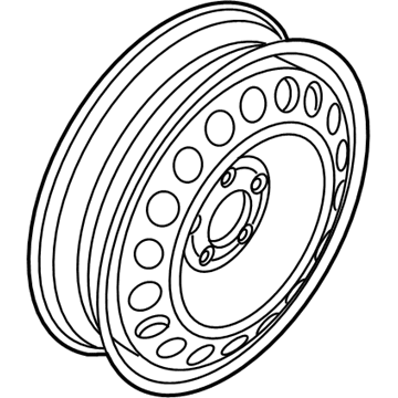 GM 13184139 Wheel Rim,16X4 Compact Spare (Less Tire)