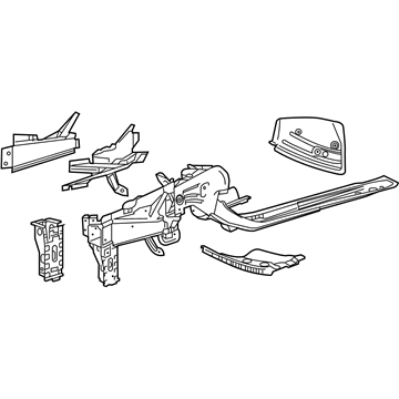 GM 84222582 Rail Assembly, Front Compartment Side