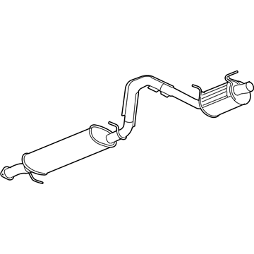 GM 25839185 Exhaust Muffler Assembly (W/ Resonator, Exhaust & Tail Pipe