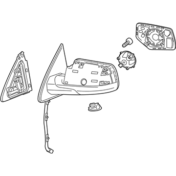 84664795 - Genuine GM Mirror Assembly, O/S Rr View (W/O Cvr) 